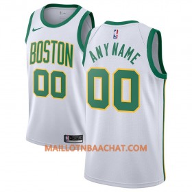 Maillot NBA Boston Celtics Personnalisable 2018-19 Nike City Edition Blanc Swingman - Homme